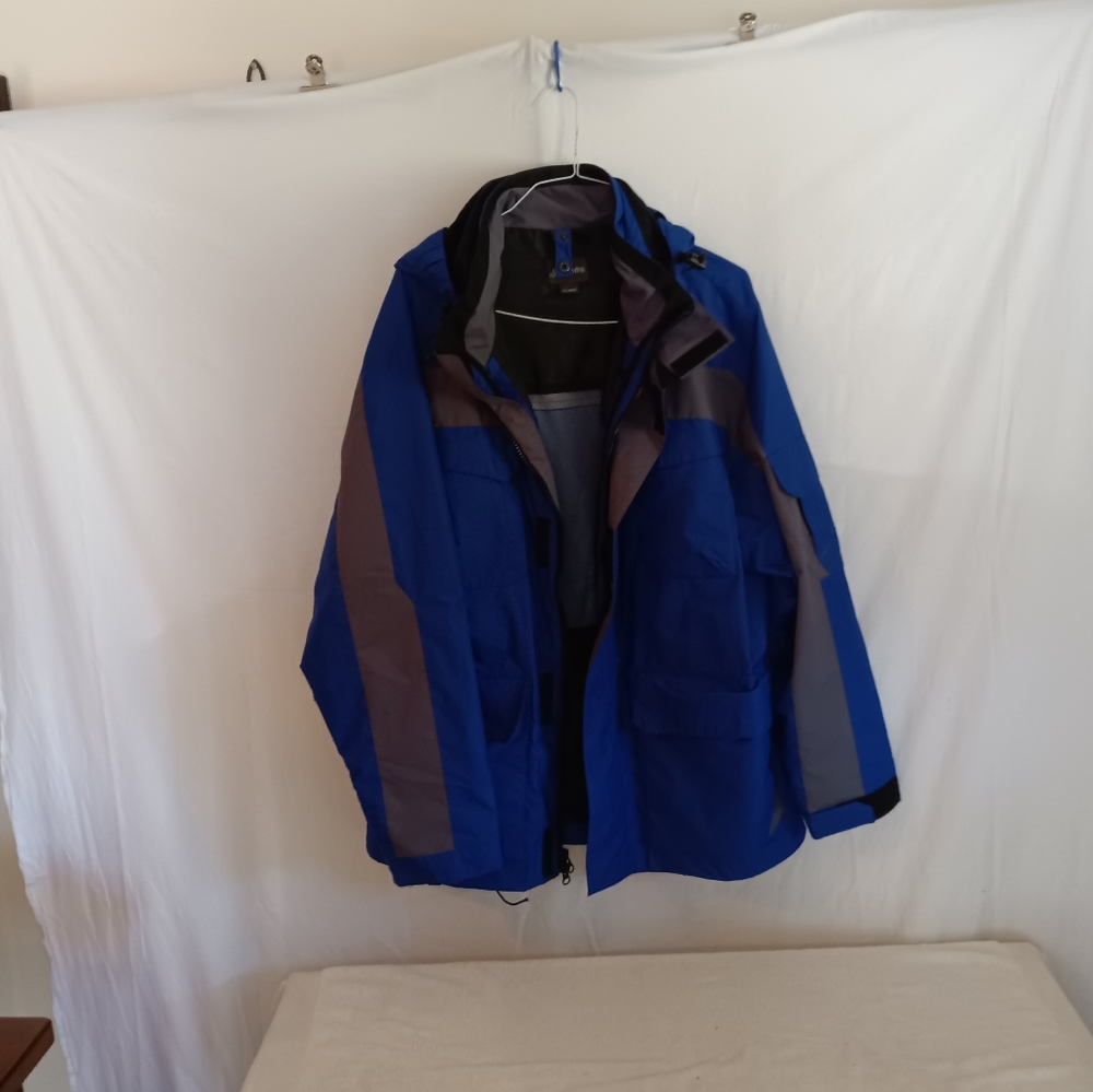 Saint Johns Bay Men's XL Hooded Jacket Blue
